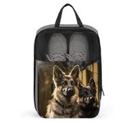 German Shepherd Shoe Bags Foldable Breathable Portable Shoe Puches Organizer Stylish Expandable Packing Travel Shoes Bags for Sneakers Gym Luggage Closet