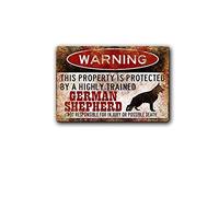 German Shepherd Sign Funny Metal Signs Dog Warning Sign Shepherd Warning Sign Funny Dog Sign Warning Sign GSD Gift Shepherd Giftmetal tin sign 8x12 inch