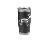 German Shepherd Skeleton Halloween Stainless Steel Insulated Tumbler