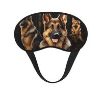 German Shepherd Sleep Mask for Side Sleeper, Blackout Eye Mask for Women Men, Zero Pressure Sleeping Masks Soft Breathable Eye Cover Comfortable Blindfold Eyeshade for Night Sleep