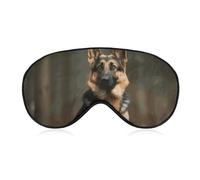 German Shepherd Sleep Mask for Women Men Side Sleeper Eye Cover with Adjustable Strap Soft Breathable Blackout Mask Slip-Free Deep Sleeping Travel Essentials