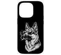 German Shepherd Smoking Cigarette Case for iPhone 14 Pro