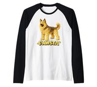 German Shepherd Spaghetti Noodle Italian Food Puppy Love Raglan Baseball Tee