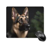 German Shepherd Square Mouse Pad Portable Computer Mousepad with Non-Slip Rubber Base 18 * 22cm Ultra-Thin Gaming Mouse Mat for Computer Laptop Office Desk Accessories