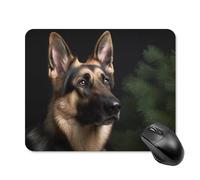German Shepherd Square Mouse Pad Portable Computer Mousepad with Non-Slip Rubber Base 20 * 25cm Ultra-Thin Gaming Mouse Mat for Computer Laptop Office Desk Accessories