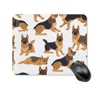 German Shepherd Square Mouse Pad Portable Computer Mousepad with Non-Slip Rubber Base 20 * 25cm Ultra-Thin Gaming Mouse Mat for Computer Laptop Office Desk Accessories