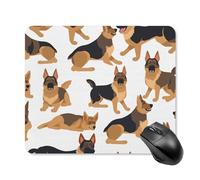 German Shepherd Square Mouse Pad Portable Computer Mousepad with Non-Slip Rubber Base 25 * 30cm Ultra-Thin Gaming Mouse Mat for Computer Laptop Office Desk Accessories