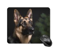 German Shepherd Square Mouse Pad Portable Computer Mousepad with Non-Slip Rubber Base 25 * 30cm Ultra-Thin Gaming Mouse Mat for Computer Laptop Office Desk Accessories
