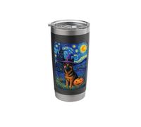German Shepherd Starry Night Halloween Stainless Steel Insulated Tumbler