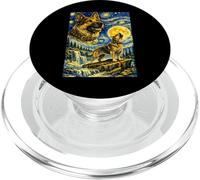 German Shepherd Starry Night Van Gogh Cute Howling Dog PopSockets PopGrip for MagSafe