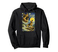 German Shepherd Starry Night Van Gogh Cute Howling Dog Pullover Hoodie