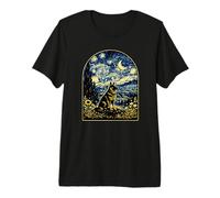German Shepherd Starry Night Van Gogh Style Premium T-Shirt