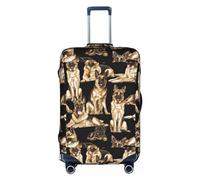 German Shepherd Suitcase Cover Elastic Washable Luggage Cover Scratch Resistant Multiple Sizes, White, X-Large