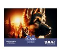 German Shepherd Sunset Securely Fitted Pieces Suitable for Long Hour Relaxation, Brain Training And Personal Leisure Time 52x38cm/1000pcs