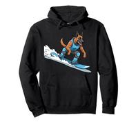 German Shepherd Surfing Dog Cool Beach Waves Pullover Hoodie