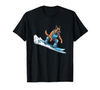 German Shepherd Surfing Dog Cool Beach Waves T-Shirt