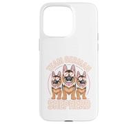 German Shepherd Team Cute Cartoon for Dog Owner Pet Alsatian Case for iPhone 15 Pro Max