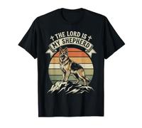 German Shepherd The Lord is My Shepherd Psalm 23 Retro T-Shirt