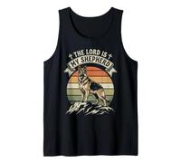 German Shepherd The Lord is My Shepherd Psalm 23 Retro Tank Top