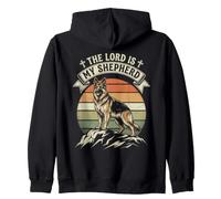 German Shepherd The Lord Is My Shepherd Psalm 23 Retro Zip Hoodie