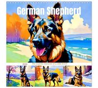 German Shepherd. The majestic character of a noble breed (Wall Calendar 2026 12 × 12 Inch) CALVENDO 12 Month Wall Calendar: Exquisite watercolour art of German Shepherds (CALVENDO Animals)