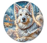 German Shepherd -themed 1000-piece Circular Pet Dog Puzzle Designed for Adults And Kids Alike | Stress Relief | Keep The Brain Active | 1000pcs (67.5x67.5cm)