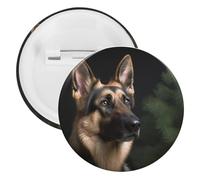 German Shepherd Tinplate Badge Personalized Round Brooch Large Craft Button Suitable for Teachers, Nurses, Doctors, Staff, Party Gift Accessories, 5PCS, Plastic, plastics