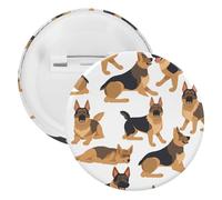 German Shepherd Tinplate Badge Personalized Round Brooch Large Craft Button Suitable for Teachers, Nurses, Doctors, Staff, Party Gift Accessories, style, 1PCS