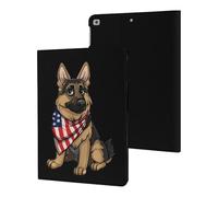 German Shepherd U.S Flag Case Compatible for ipad 2017/2018/Air1/Air2 (9.7in) Tablet Cases Stand Protective Cover with Sleep/Wake