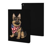 German Shepherd U.S Flag Case Compatible for ipad 2019/2020/2021(10.2in) Tablet Cases Stand Protective Cover with Sleep/Wake