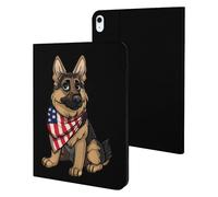 German Shepherd U.S Flag Case Compatible for ipad Air5/air4 (10.9in) /ipad Pro 2018(11in) Tablet Cases Stand Protective Cover with Sleep/Wake