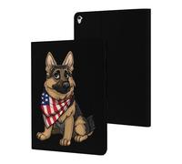 German Shepherd U.S Flag Case Compatible for ipad Pro/2016 ipad Pro (9.7in) Tablet Cases Stand Protective Cover with Sleep/Wake