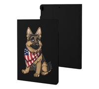 German Shepherd U.S Flag Case Compatible for ipad Pro/ipad Air3(10.5in) Tablet Cases Stand Protective Cover with Sleep/Wake