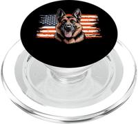 German Shepherd USA Flag Patriotic Dog Lover PopSockets PopGrip for MagSafe