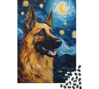 German Shepherd Van Gogh 1000 Piece Jigsaw, 70x50cm/1000pcs