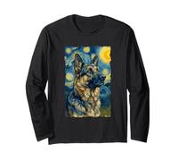 German Shepherd Van Gogh Funny Dog Lover Owner Long Sleeve T-Shirt