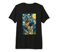 German Shepherd Van Gogh Funny Dog Lover Owner Premium T-Shirt