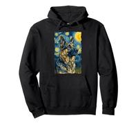 German Shepherd Van Gogh Funny Dog Lover Owner Pullover Hoodie