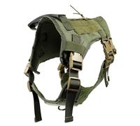 German Shepherd Vest Harness Oxford Cloth, Large Dogs Outdoor | Foldable, Reinforced Design, Comfortable Fit, Lightweight Build, Green Finish for Dogs 10-45kg