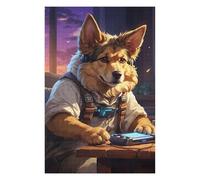 German Shepherd Vivid Wooden Jigsaw Puzzle for Adults, 1000 PCS