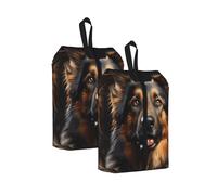 German Shepherd Water Resistant Travel Shoe Bag with Handle for Suitcase Sneakers Boots Gym 2PCS