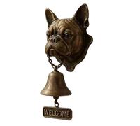 German Shepherd Welcome Bell,New Various Dog Welcome Doorbell Decoration Vintage Wall-Mounted Decorative Cast Iron/Resin Hanging Bell for Entryways,Yard,Garden,Outdoor Gift (French Bulldog)
