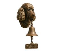 German Shepherd Welcome Bell,New Various Dog Welcome Doorbell Decoration Vintage Wall-Mounted Decorative Cast Iron/Resin Hanging Bell for Entryways,Yard,Garden,Outdoor Gift (Poodle)