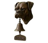 German Shepherd Welcome Bell,New Various Dog Welcome Doorbell Decoration Vintage Wall-Mounted Decorative Cast Iron/Resin Hanging Bell for Entryways,Yard,Garden,Outdoor Gift (Pekingese)