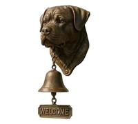 German Shepherd Welcome Bell,New Various Dog Welcome Doorbell Decoration Vintage Wall-Mounted Decorative Cast Iron/Resin Hanging Bell for Entryways,Yard,Garden,Outdoor Gift (Rottweiler)