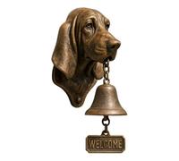 German Shepherd Welcome Bell, Retro Funny Animal Welcome Doorbell,Wall-Mounted Decorative Cast Iron/Resin Hanging Bell, Farmhouse Wall Decoration & Housewarming Gift(Basset Hound)