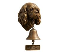 German Shepherd Welcome Bell, Retro Funny Animal Welcome Doorbell,Wall-Mounted Decorative Cast Iron/Resin Hanging Bell, Farmhouse Wall Decoration & Housewarming Gift(King Charles Spaniel)