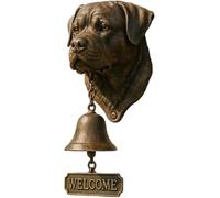 German Shepherd Welcome Doorbell,West Highland White Terrier Doorbell,Cast Iron Dinner Bell,Vintage Door Bell,Pug Head Shape Decorative Hanging Bell for Front Door Entryway Gate Yard Garden Home Deco