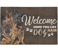 German Shepherd Welcome Doormat Hope You Like Dog Hair Entry Rug (24x36in (60x90cm))
