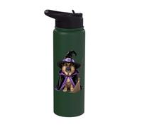 German Shepherd Witch Halloween Stainless Steel Insulated Water Bottle